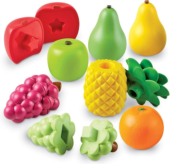Learning Resources Snap-n-learn Fruit Shapers,Fine Motor Toy for Toddlers, Ages 2+