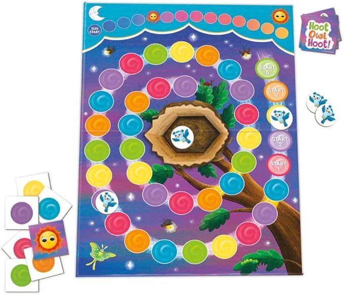 Peaceable Kingdom Hoot Owl Hoot - Cooperative Matching Game For Kids | Cooperative color-matching game—work together to fly the owls home before sunrise. Builds teamwork, ages 4+
