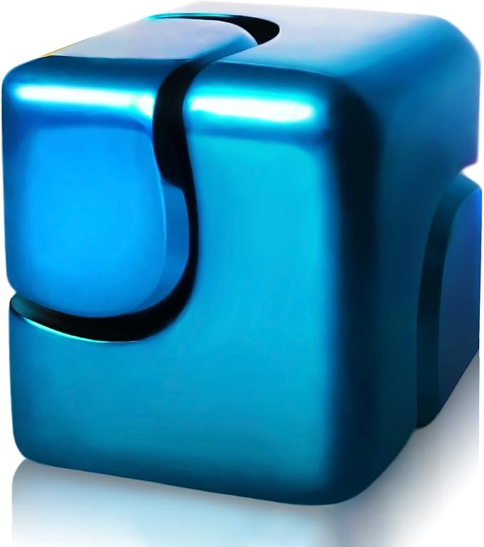Fidget Spinner Toys Cube Adults, Easter Basket Stuffers for Teens Metal EDC Cool Desk Gadgets Office Toys Small Anxiety Figette Sensory Toy, ADHD Tool Fingears Figet Stress Valentine Gift for Boys