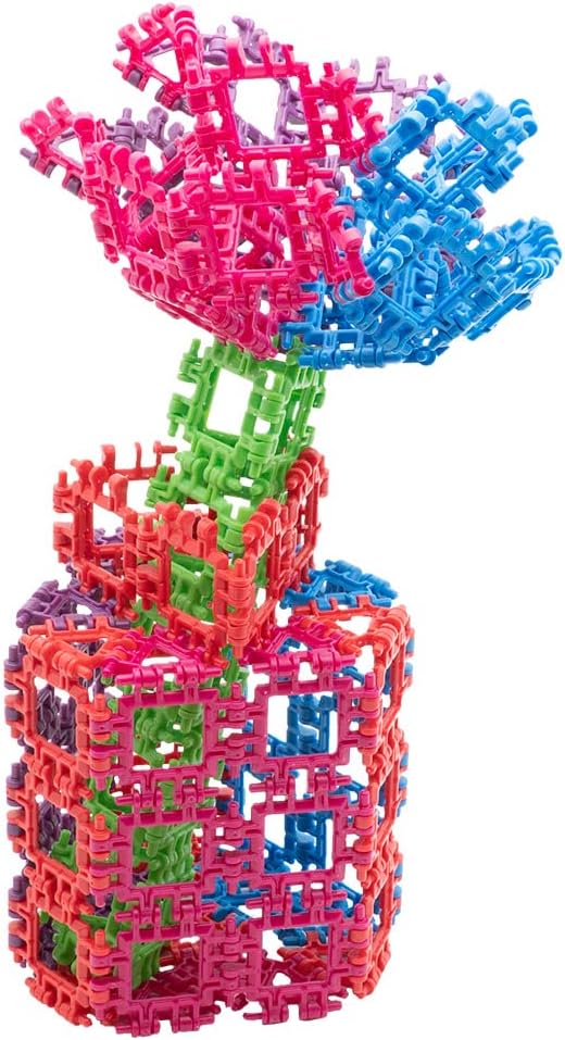 That Hinge Toy 504 Piece Age 7+ STEM Kids Building Toy - 7 Colors | New Bright Colors Creative Sensory Construction Tiles - Open Ended Gift Boys + Girls - Classroom Homeschool Manipulatives