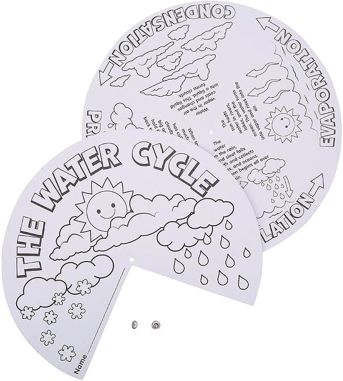 Fun Express Color Your Own Water Cycle Wheels - 12 Pc