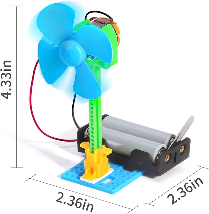 STEM Kits - 8 Bulk Circuit Science Kits for Kids Classroom Gifts Crafts | STEM Toys Science Experiment, Engineering Activities Boys Girls Grades 2-5, STEAM Project Electric Fans for School Party Gift