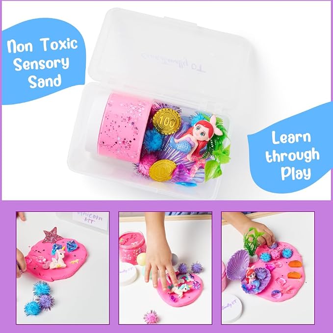 Mini Unicorn Sensory Dough Kit, A Perfect Holiday Gift to Bring Unicorns to Life in a Magical Fairytale
