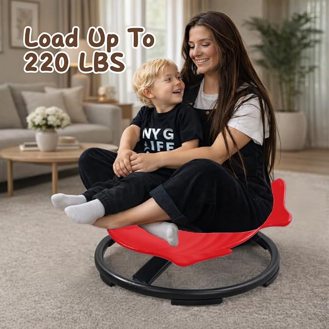 Autism Sensory Spinning Swivel Chair for Autistic Kids | 360° Spin Seat Toy,Sit and Spin Chair for Balance and Motion Training, Supports Up To 220 Lbs,Sensory Products,Age 3+
