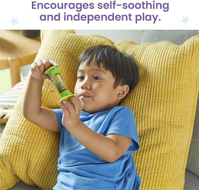 hand2mind Soothing Swirlers Sensory Tubes, Calming Toys for Kids, Ages 3+ | Fidget Keychains, Anxiety Relief Items, Calming Toys, Calm Down Corner Supplies, Quiet Fidgets, Toddler Car Toys for Travel