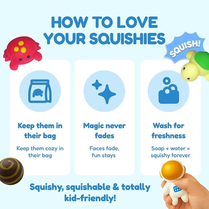 The Fidget Game SquishyLand in Rainbow Reef Board Game, Pre-K to 2nd Grade | Educational & Phonics Kindergarten Learning Activities, Mochi Squishy Toys Set, 2-6 Players