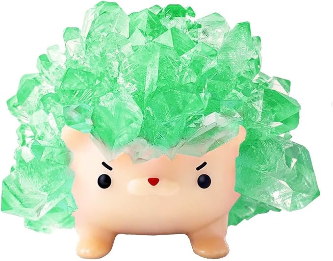 Crystal Growing Toys for Kids - Vibrant Colorful Crystal Hedgehog to Grow,Science Experiments Learning and Education for Kids STEM Gifts for Boys & Girls 8 Years + (Moss Green)