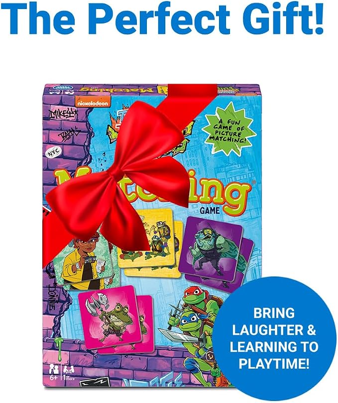 Wonder Forge Teenage Mutant Ninja Turtles Matching Game-Fun & Quick Memory Game for Kids | Engaging Toy for Ages 3-5 Years | Ideal for Solo or Family Play