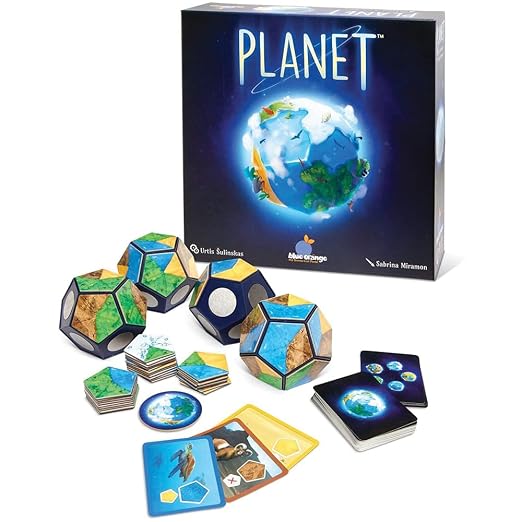 Blue Orange Games Planet Board Game - Award Winning Kids, Family or Adult Strategy 3D Board Game for 2 to 4 Players. Recommended for Ages 8 & Up.
