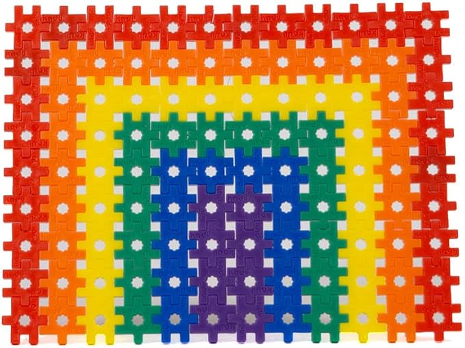 KADÜ 250 Piece Rainbow Set Kids Age 5+ Building Block STEM Interlocking Toy | Creative Mini Sensory Construction Puzzle tiles - Open Ended Play Gift Boys + Girls - Classroom Homeschool Manipulatives