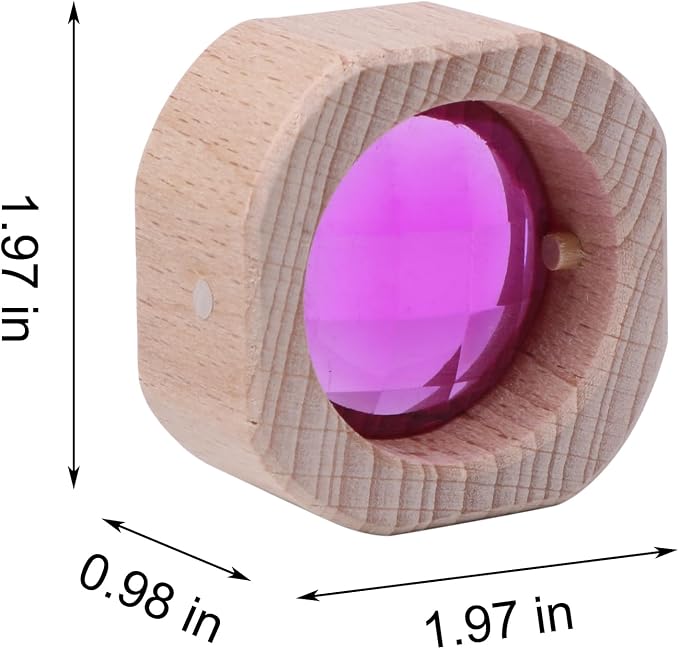 20PCS Wooden Gem Blocks Stacking Toys,Colorful Acrylic Windows Blocks, Rainbow Crystal Acrylic Building Cubes Educational Sensory Training Crystal Toys (20PCS Round Gem Blocks)