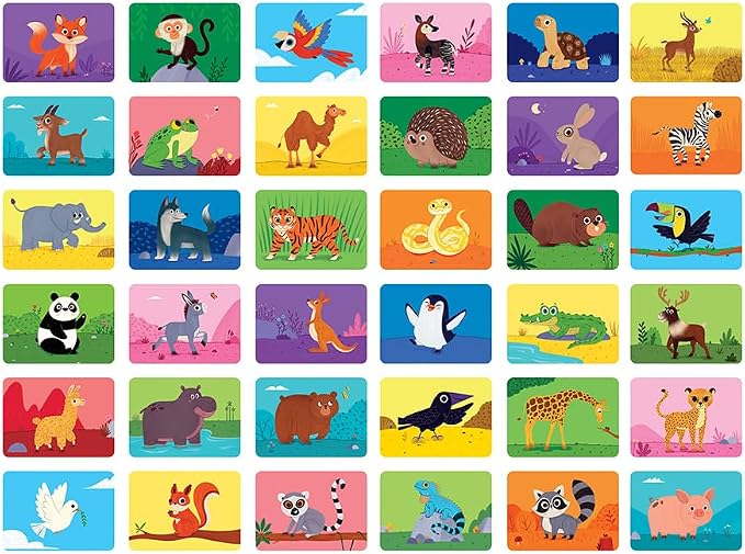 Memory Matching Game for Kids Ages 3+ – Memory Card Game with 72 Large Thick Cards, Preschool Learning Game (Noah's Ark)