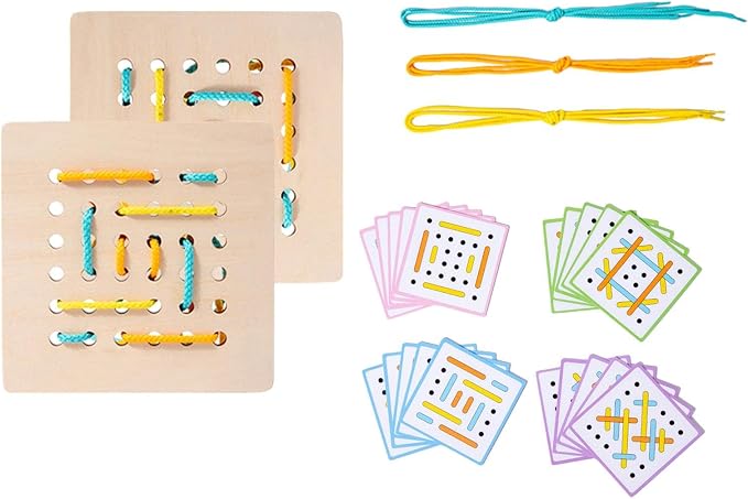 Kids Valentines Gifts Rope Threading Game Creative Preschool Learning