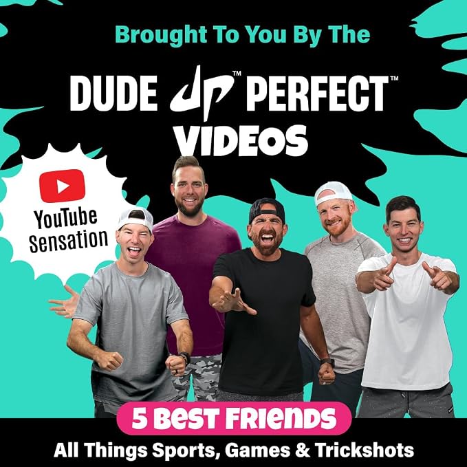 Dude Perfect Board Game with Soccer Add On; Action Packed Sports Challenges for Competitive Kids and Families | Perfect for Family Game Night; 2 to 5 Players; Ages 4 and up