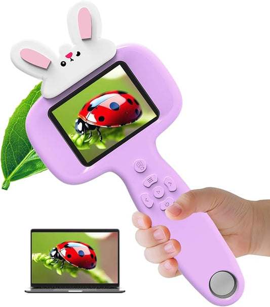 BLACKROOT Microscope for Kids, 2.4" Handheld Digital Pocket Microscope | STEM Educational Science Toys for New Year, Birthday Gifts for 3+ 4 5 6 7 8 9 10 11 12 Year Old Boys Girls, Purple