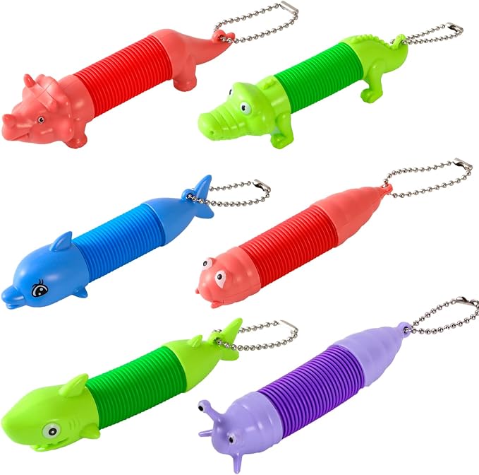 Animal pop Tubes Fidget Toys, Sensory Toys for Toddlers 3-4 | stocking stuffers for kids toddler , toys for autistic kids 5-7,easter egg fillers,easter egg stuffers