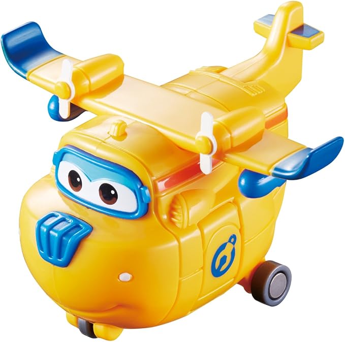 Super Wings World Airport Playset, Includes 2" Transform-a-Bot Jett and Donnie Figures, Preschool Educational Learning Toys for Boys and Girls Age 3 4 5 6, Birthday Gifts for Kids