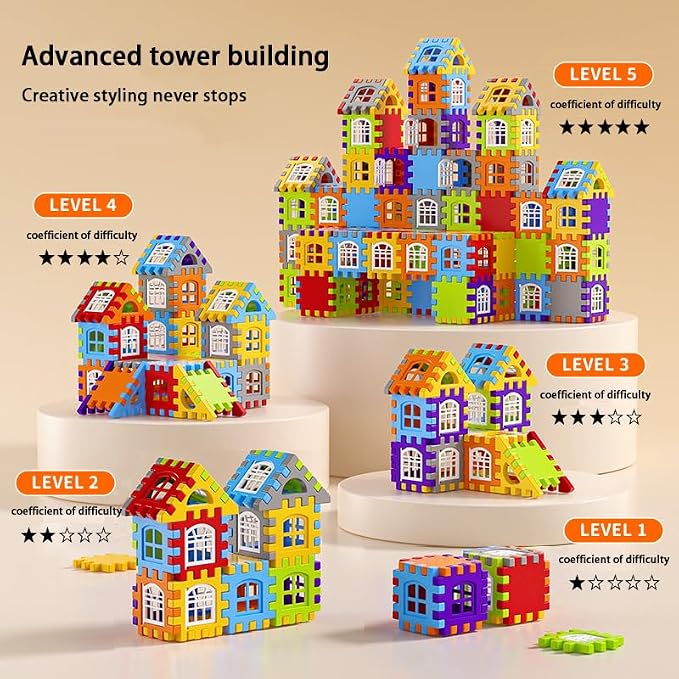 Building Blocks Set 210 Pieces - STEM Educational Learning Toys for Kids Ages 3-8, Creative Construction Preschool Toys for Boys Girls, Safe Plastic Building Set with Storage Box