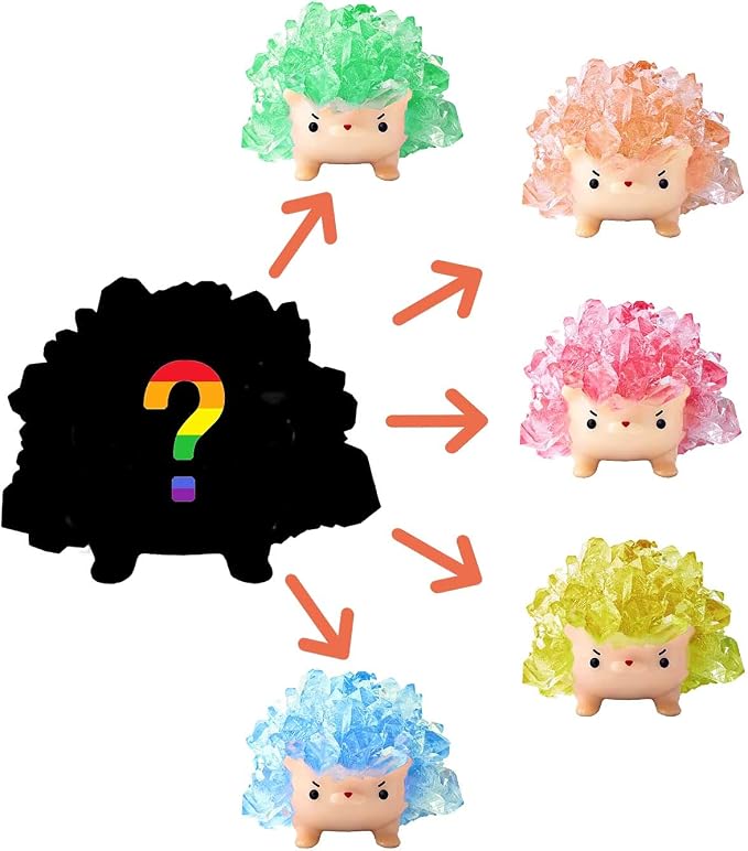 Crystal Growing Toys for Kids - Vibrant Colorful Crystal Hedgehog to Grow,Science Experiments Learning and Education for Kids STEM Gifts for Boys & Girls 8 Years + (Blind Box)