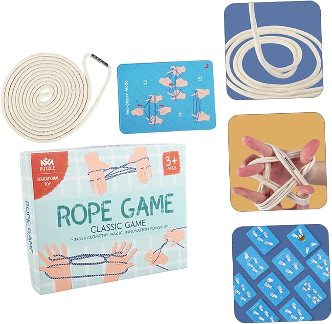 Yardwe Finger Rope String Finger Rope Game Hand Game Toy String for Boy Girl Toys