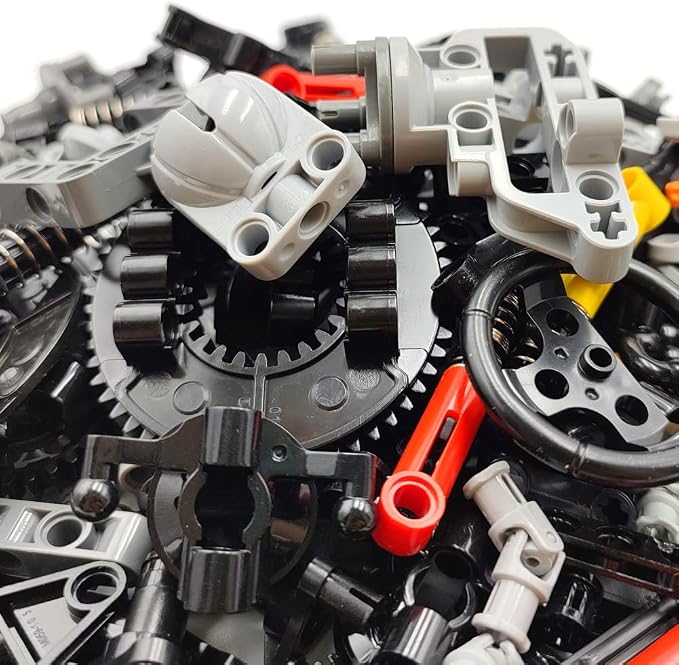 dspitwod MOC Technical Wheels Connectors Rack Gear Car Suspension Building Brick Accessories Pieces Sets STEM Learning Kits Engineering Toy Gift for Kids …