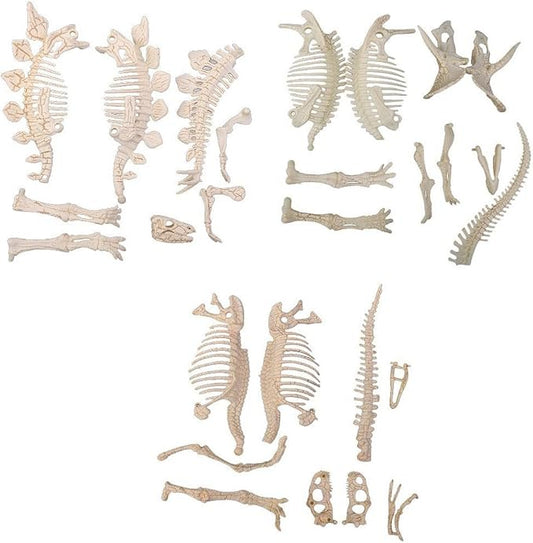 NUOLUX 3Pcs 4D Dinosaur Fossil Skeleton Toys DIY for Kids Fossil Skeleton Figure