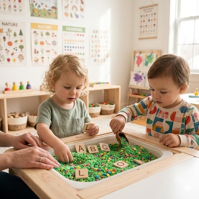 Summer Sensory Rice Bin Fillers for Kids -2 LB (4 Cups) | Sensory Play Set with Colored Rice Mix | Montessori Activities Play | Non-Toxic & Child -Safe Spring Flower Rice | Sensory Table Filler