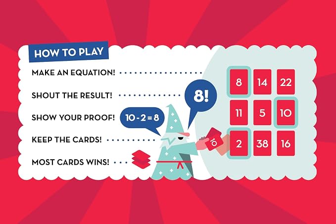 Evermade Proof Math Game - Fast-Paced Mental Math Card Game for Kids Ages 9-12, Teens & Adults - Teacher's Choice Award Winning STEM Educational Game for Family, Classroom & Homeschool