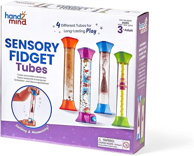 hand2mind Sensory Fidget Tubes, Sensory Toys, Travel Toys, Quiet Fidgets for Classroom, Calm Down Corner Supplies, Anxiety Relief Items for Kids, Toddler Stocking Stuffers, for Kids | Sensory Toys, Travel Toys, Quiet Fidgets, Anxiety Relief Items, Pres...