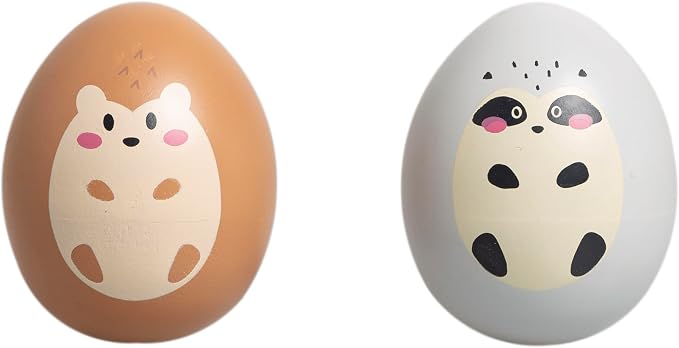 Pearhead Baby Wooden Wobble Toy Set, Raccoon and Hedgehog Balance Toys | FSC-Certified Wood, Montessori-Inspired Tummy Time Play, Sensory Development, Hand-Eye Coordination, Toddler Gift, Ages 6M+