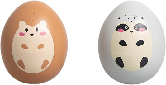 Pearhead Baby Wooden Wobble Toy Set, Raccoon and Hedgehog Balance Toys | FSC-Certified Wood, Montessori-Inspired Tummy Time Play, Sensory Development, Hand-Eye Coordination, Toddler Gift, Ages 6M+