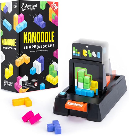Educational Insights Kanoodle Shape Escape - Brain Teaser Puzzles for Kids Ages 8-10, 3D Spatial Puzzle Games for Adults, Teens and Kids, Problem Solving Toys and Logic Puzzles, Single Player Games