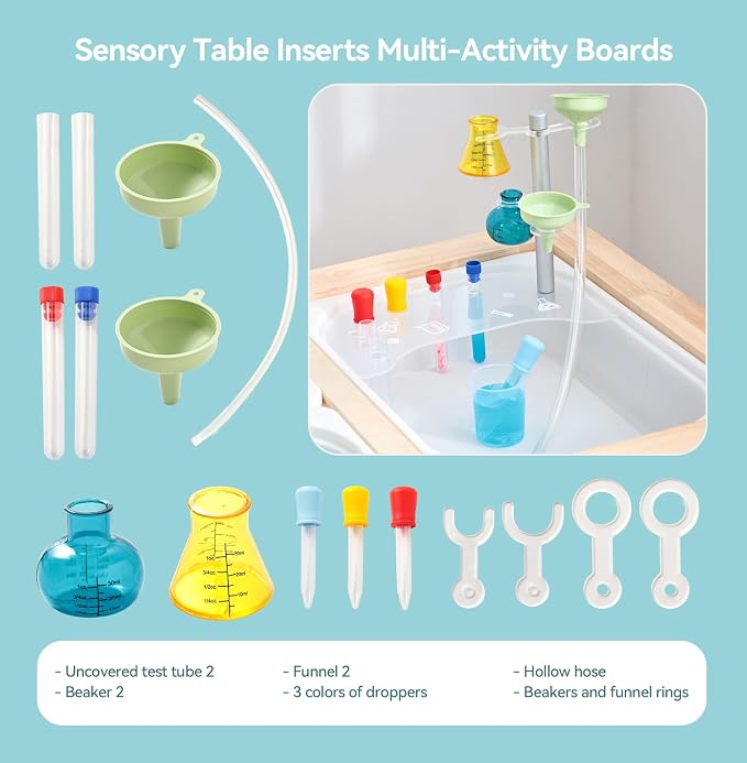 bopoobo Sensory Lab Tray Set Montessori-Inspired Sensory Play The All-in-One Science Station for Curious Toddlers (Chemistry Tools - Tabletop Set)