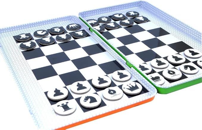 The Purple Cow- Magnetic Chess Game for kids and adults. Travel size, lightweight game for hours of fun - Portable mini game - Ideal for travelling