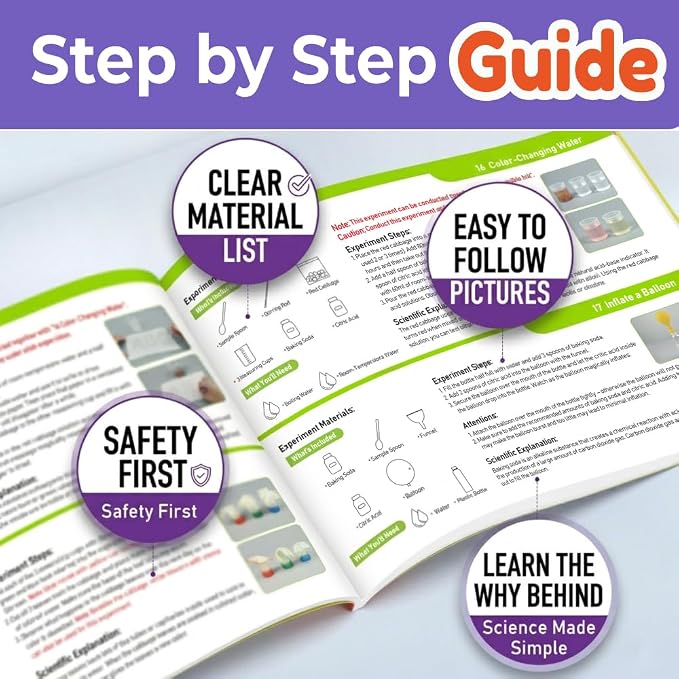 BenBen Science Kit for Kids Ages 12-14, 155 Experiments Set, Birthday Gift | STEM Toy for Boys Girls, Homeschool Classroom Education, Family Group Screen-free Learning Activity, Back to School Gift