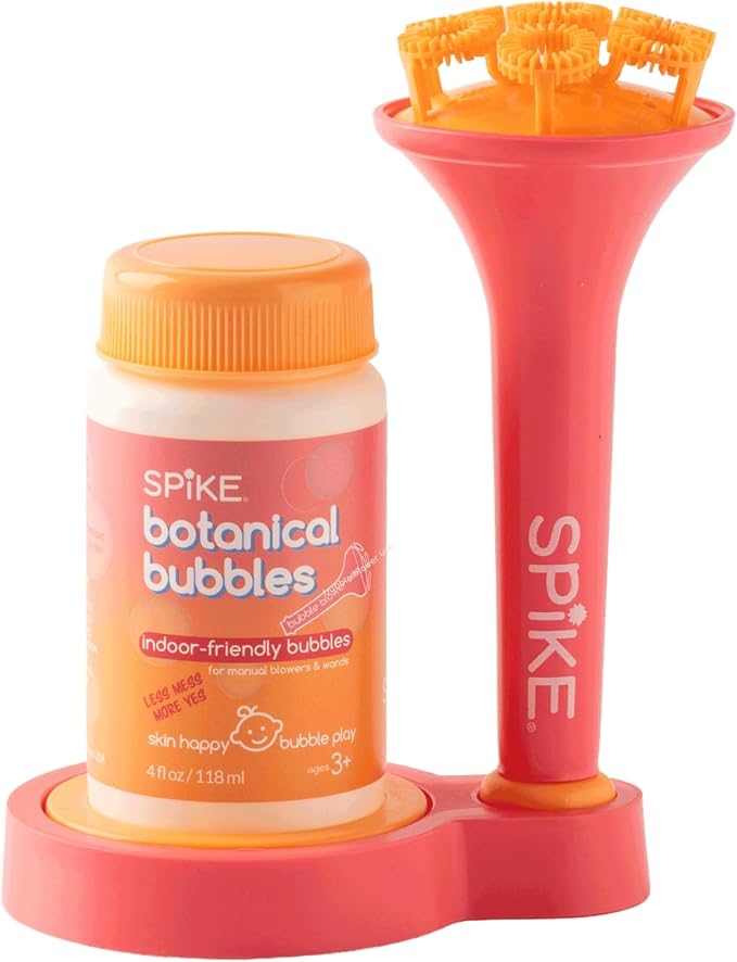 Innobaby Spike Bubble Blower w/Mess Free Botanical Bubbles & Tray - Pink