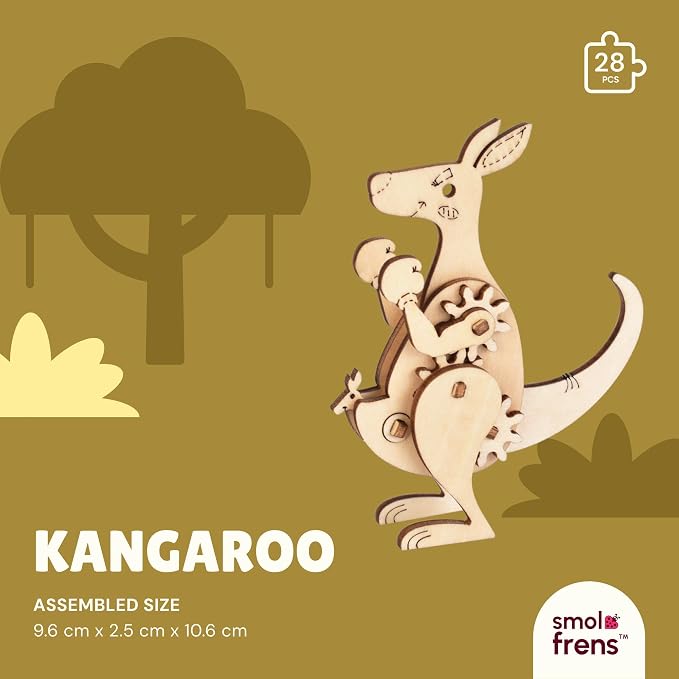 3D Wooden Puzzles for Kids Ages 8+, 6 Pack Animal Puzzles, FSC-Certified Wood, Plastic-Free Toy, STEM Kit for Kids Teens Adults, Wood Craft Model Kit, Individually Wrapped Party Favors - Exotic Frens