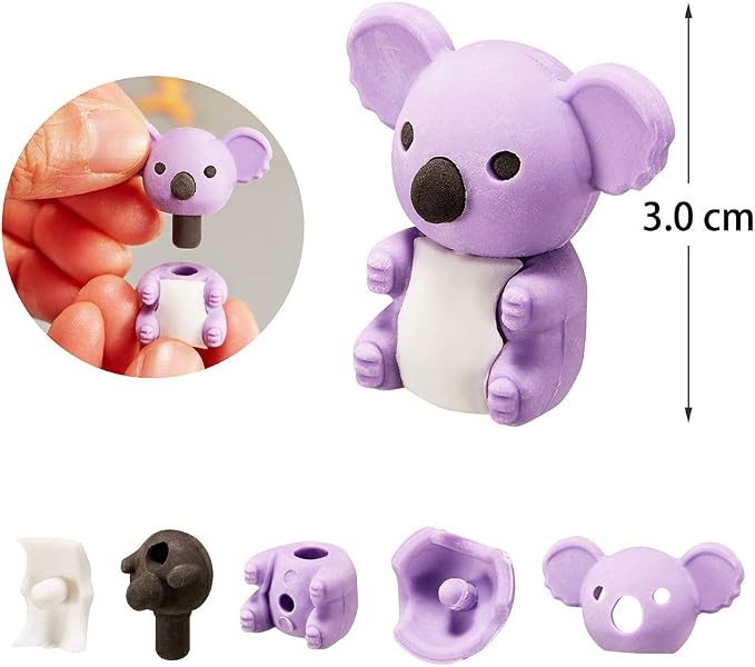 URSKYTOUS 46Pcs Animal Erasers Desk Pets for Kids Animal Pencil Erasers Bulk Puzzle Eraser Toys Gifts for Classroom Prizes,Game Reward,Treasure Box,Easter Egg Fillers,Goodie Bag Stuffers,Party Favors
