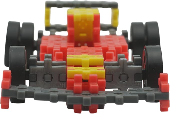 KADÜ Mechanicals 165 Piece Road Racers Yellow Kids Age 6+ Building Blocks | Creative Mini Sensory Construction Puzzle tiles - Open Ended Play Gift Boys + Girls - Classroom Homeschool Manipulatives