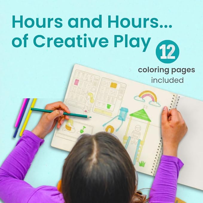 Cupkin Food Truck Adventure Coloring & Sticker Book | 500+ Stickers | Spiral-bound kids craft format with 12 scenes, 12 art pages, side-by-side viewing, and an easy-peel design for ages 2–8