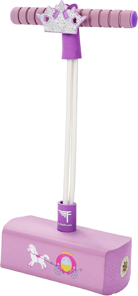 Flybar My First Foam Pogo Jumper for Kids Fun and Safe Pogo Stick for Toddlers, Durable Foam and Bungee Jumper for Ages 3 and up, Supports up to 250lbs (Pink Princess), Large