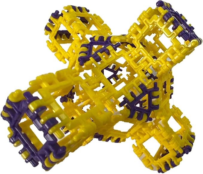 That Hinge Toy 150 Piece Age 7+ STEM Kids Building Toy - Dinosaurs + More | Red + Blue Creative Sensory Construction Tiles - Open Ended Play Gift Boys + Girls - Classroom Homeschool Manipulatives