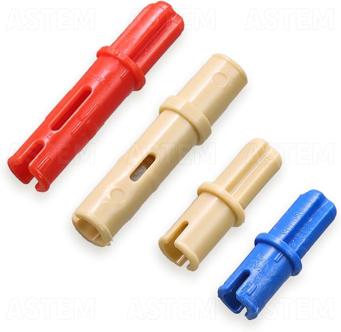ASTEM Technic Parts Compatible With Technical Brick Shaft Pin Bolt 1300 Small Particle Technology Loose Parts EV3 Black Tight Friction