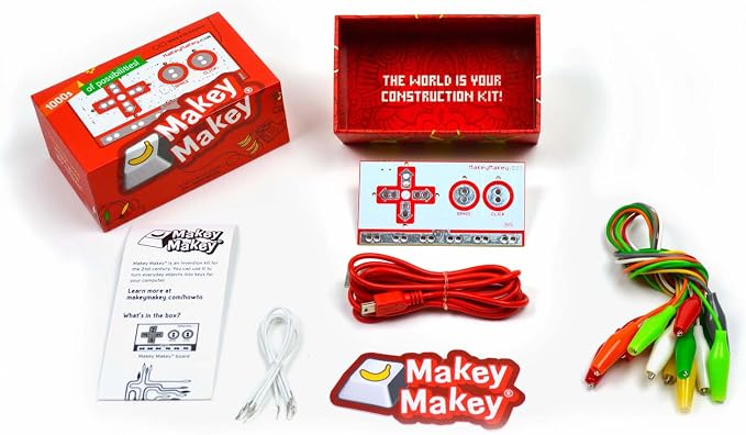Makey Makey STEM Kit from Joylabz, Educational Science Kits, 1000s of Engineering and Computer Coding Activities, Hands-on Technology Learning Fun, Engineering Kits for Kids, STEM Kits