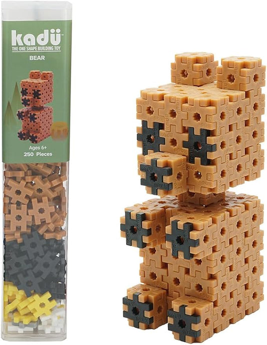 KADÜ 250 Piece Bear Set Kids Age 5+ Building Block STEM Interlocking Toy | Creative Mini Sensory Construction Puzzle tiles - Open Ended Play Gift Boys + Girls - Classroom Homeschool Manipulatives