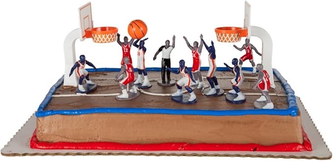 Kaskey Kids Basketball Guys, Red vs. Blue, 21 Pieces in Each Set, Includes 2 Teams, Accessories, and Travel Storage Case, Nostalgic Sports Action Figures for Imaginative Play, Ages 3 and Up