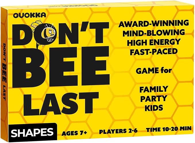 Family Board Games for Kids and Adults - Card Games for Kids 8-12, Families | Don’t Bee Last Card Game for Teens, Kids Ages 7-10 - Adults Party Game – Global Language-Free Edition – Colors and Shapes