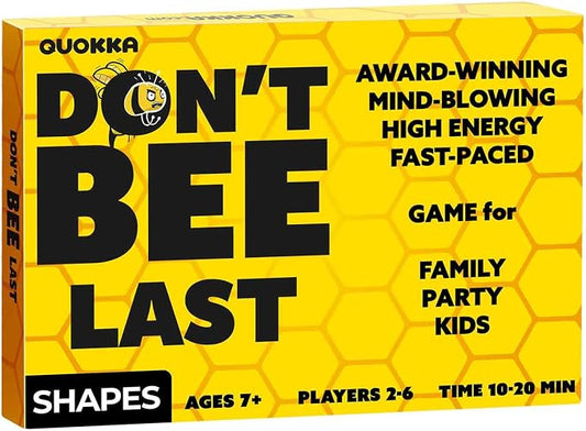 Family Board Games for Kids and Adults - Card Games for Kids 8-12, Families | Don’t Bee Last Card Game for Teens, Kids Ages 7-10 - Adults Party Game – Global Language-Free Edition – Colors and Shapes