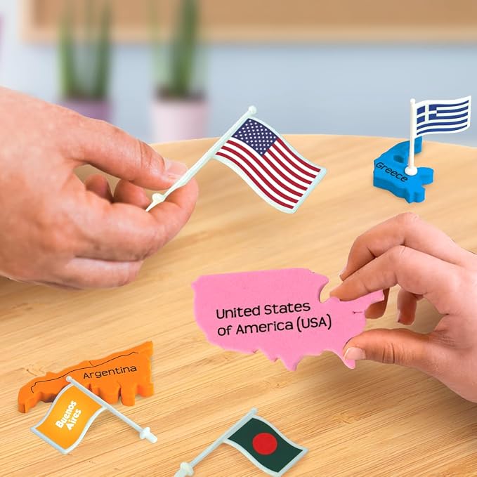 Imagimake Mapology World Map Puzzle - Includes Country Flags & Capitals | Fun Jigsaw Puzzle Kids Ages 5-8 | Educational Toys for Ages 8-13 | Geography Gifts for Girls & Boys 5, 6, 7, 8, 9, 10, 11, 12 | Fun Educational Jigsaw for Kids, Back to School Gi...