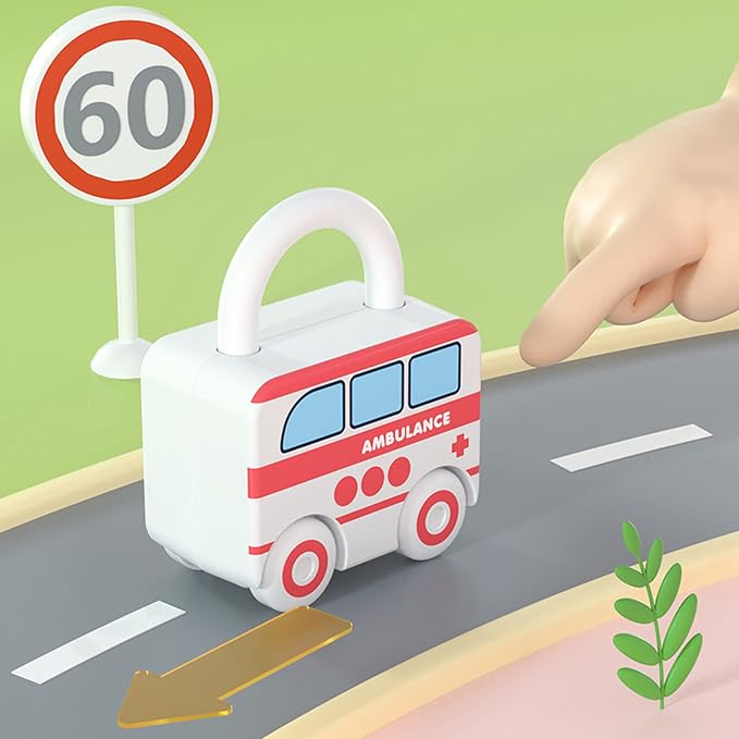 Montessori Educational Toys Learning Games Busy Board - Toddler Car Activities - Sensory Fine Motor Skills Developmental Toys - Birthday for Boys Girls